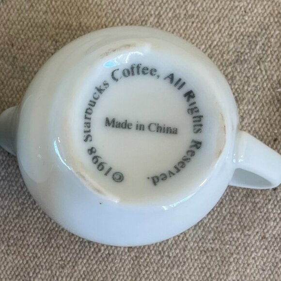 Vintage 1998 White Porcine Sugar & Creamer Coffee Set - Picture 9 of 9